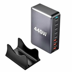 Мережевий зарядний пристрій XOKO QC-400 Gan3 440W вилка EU