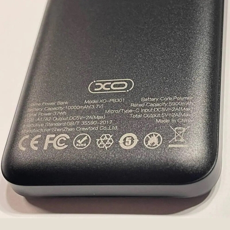 Універсальна мобільна батарея XO PB301 10000 mAh - Зображення 5