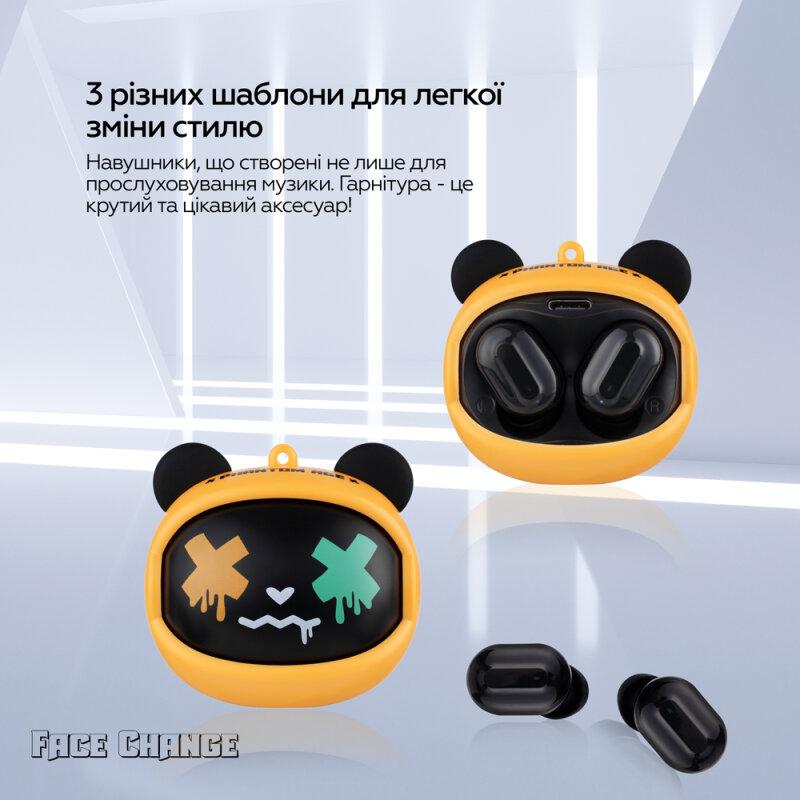 Навушники XOKO G05-face changing TWS Yellow-Black - Зображення 7