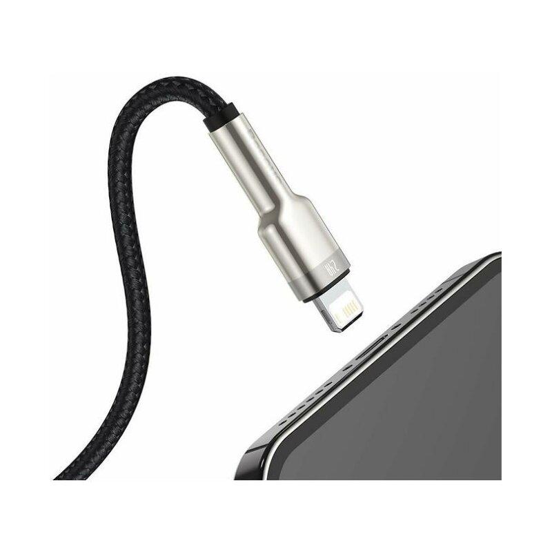 Кабель Baseus Cafule Metal Type-C to Lightning PD 20W 1 м Black (CATLJK-A01) - Зображення 3