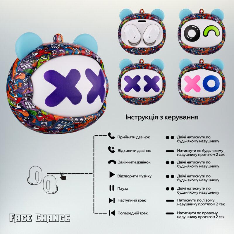 Навушники XOKO G05-face changing TWS Violet - Зображення 9