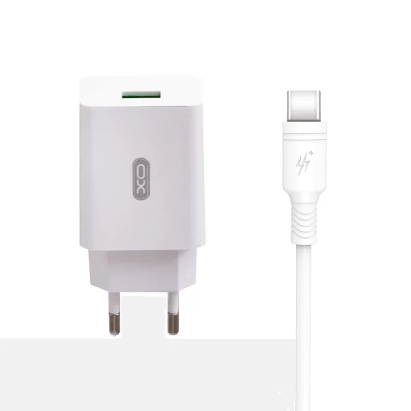 Мережевий зарядний пристрій XO QC 3.0 L36 18W/1USB + Type-C White