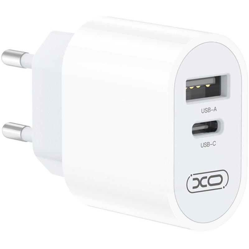 Мережевий зарядний пристрій XO L97 (1Type-C/1USB/2.4A) + USB - MicroUSB White - Зображення 3