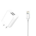 xo wall charger l35 2x usb 21a white lightning cable 2