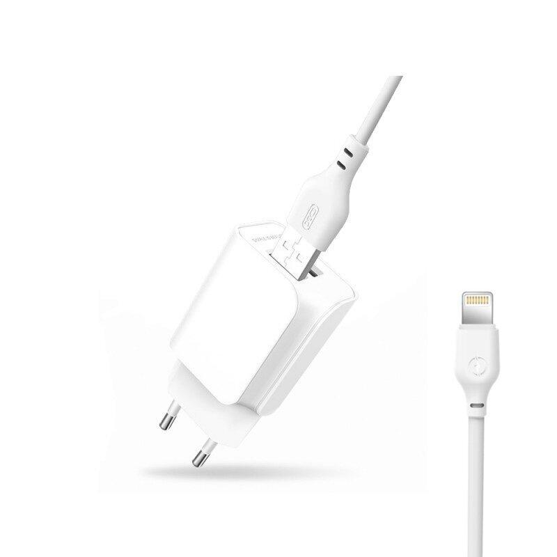 Мережевий зарядний пристрій XO L35D 2USB / 2.1А + Lightning white - Зображення 2