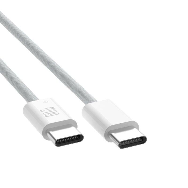 Кабель CB-Q73CC iP15 type-c to type-c charging cable 60W white - Зображення 5