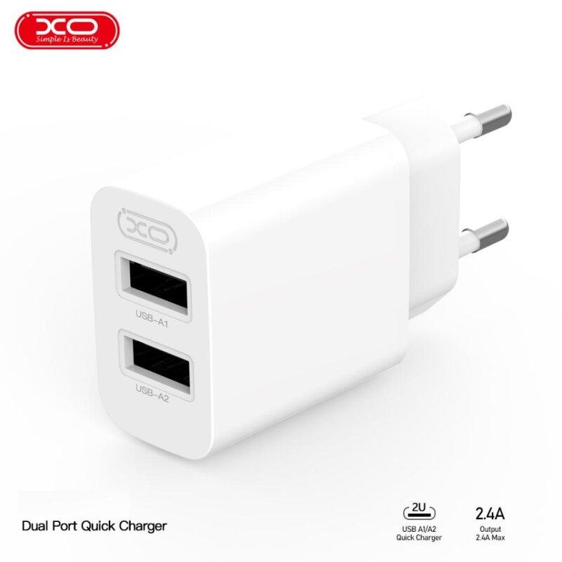 Мережевий зарядний пристрій QC09 Dual USB-A 2.4A Charger