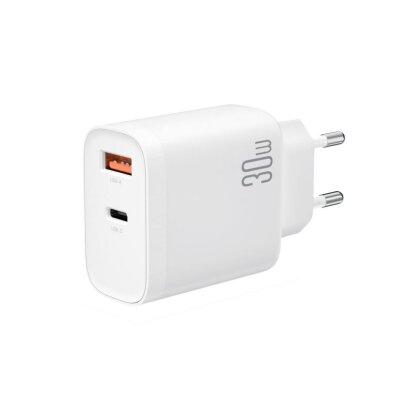 Мережевий зарядний пристрій QC16 PD30W/QC18W (1USB-C+1USB-A) fast charging