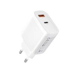 Мережевий зарядний пристрій QC16 PD30W/QC18W (1USB-C+1USB-A) fast charging