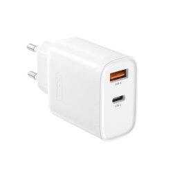 Мережевий зарядний пристрій QC16 PD30W/QC18W (1USB-C+1USB-A) fast charging