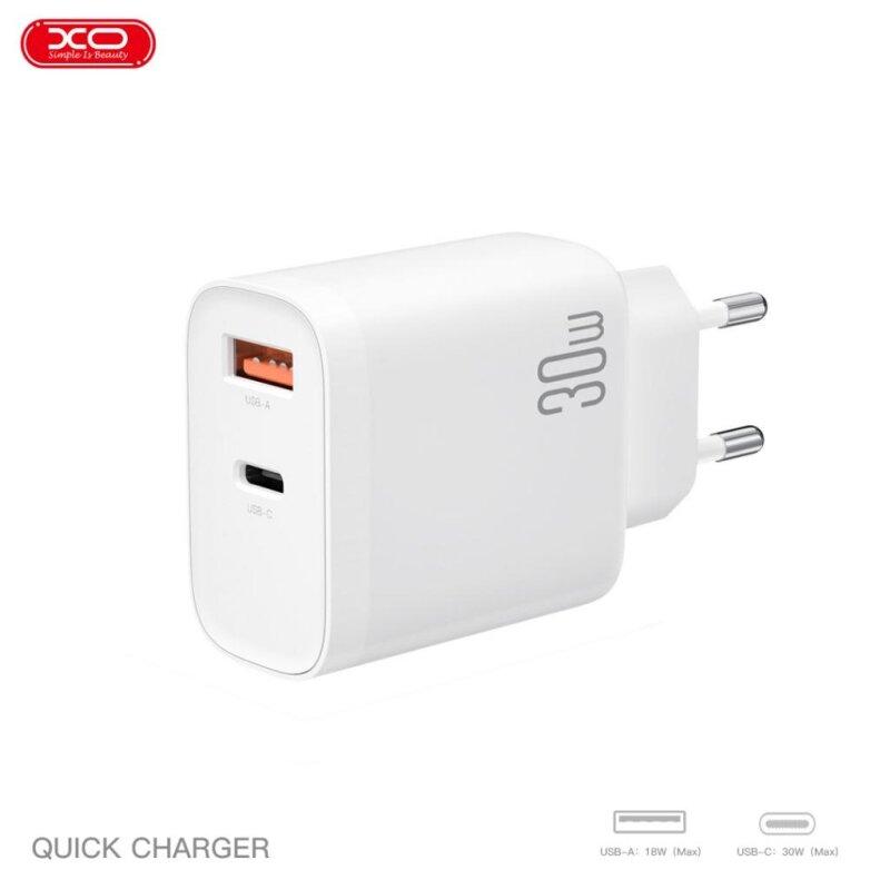 Мережевий зарядний пристрій QC16 PD30W/QC18W (1USB-C+1USB-A) fast charging - Зображення 7