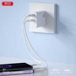 Мережевий зарядний пристрій QC16 PD30W/QC18W (1USB-C+1USB-A) fast charging