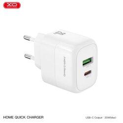 Мережевий зарядний пристрій QC37 PD20W/QC18W (1USB-A+1USB-C) Fast Charging