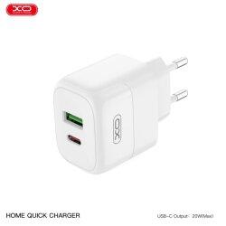 Мережевий зарядний пристрій QC37 PD20W/QC18W (1USB-A+1USB-C) Fast Charging