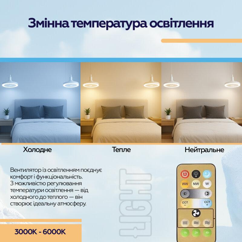 Лампа-вентилятор XOKO LED Fan Light 001 - Зображення 9