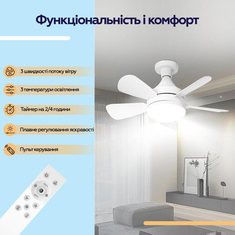 Лампа-вентилятор XOKO LED Socket Fanlight 2000 - Зображення 7
