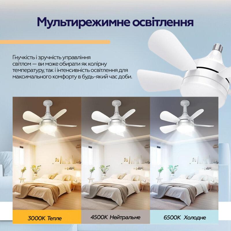 Лампа-вентилятор XOKO LED Socket Fanlight 2000 - Зображення 8