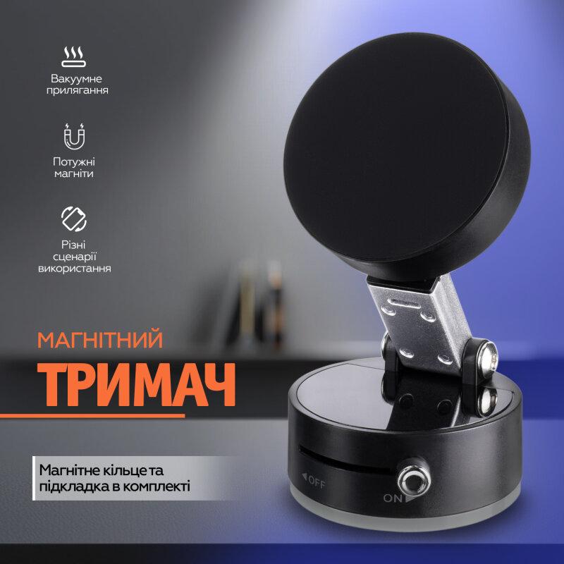 Вакуумний магнітний тримач XOKO MSH-001 для телефону, портативний настільний універсальний тримач на присосці, тримач в авто для смартфона на лобове скло, підставка під телефон - Зображення 6