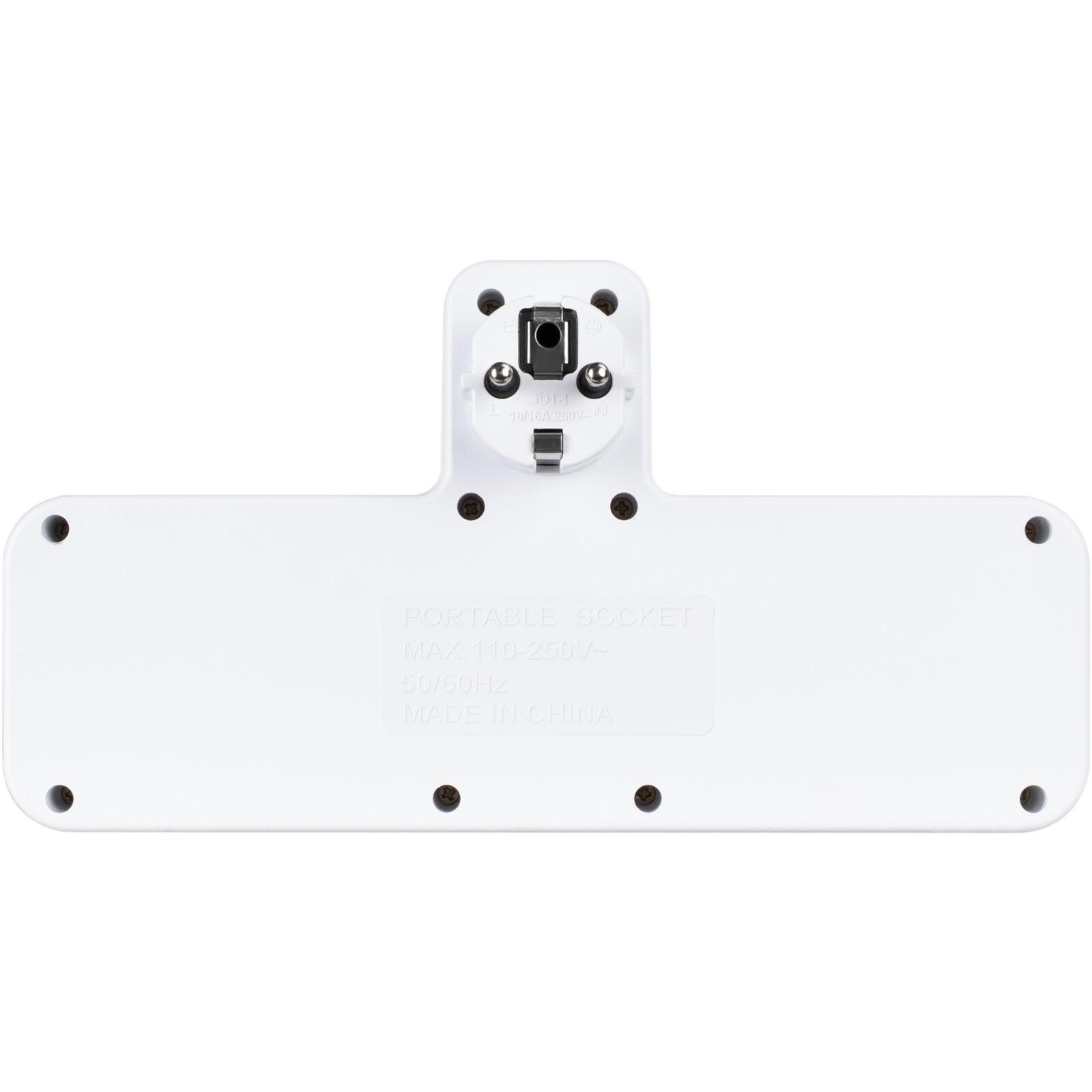 Мережевий фільтр XOKO SPW-4-2-1, 4 розетки, 2 USB-A, 1 USB-C, вимикачі кожної розетки білий - Зображення 10