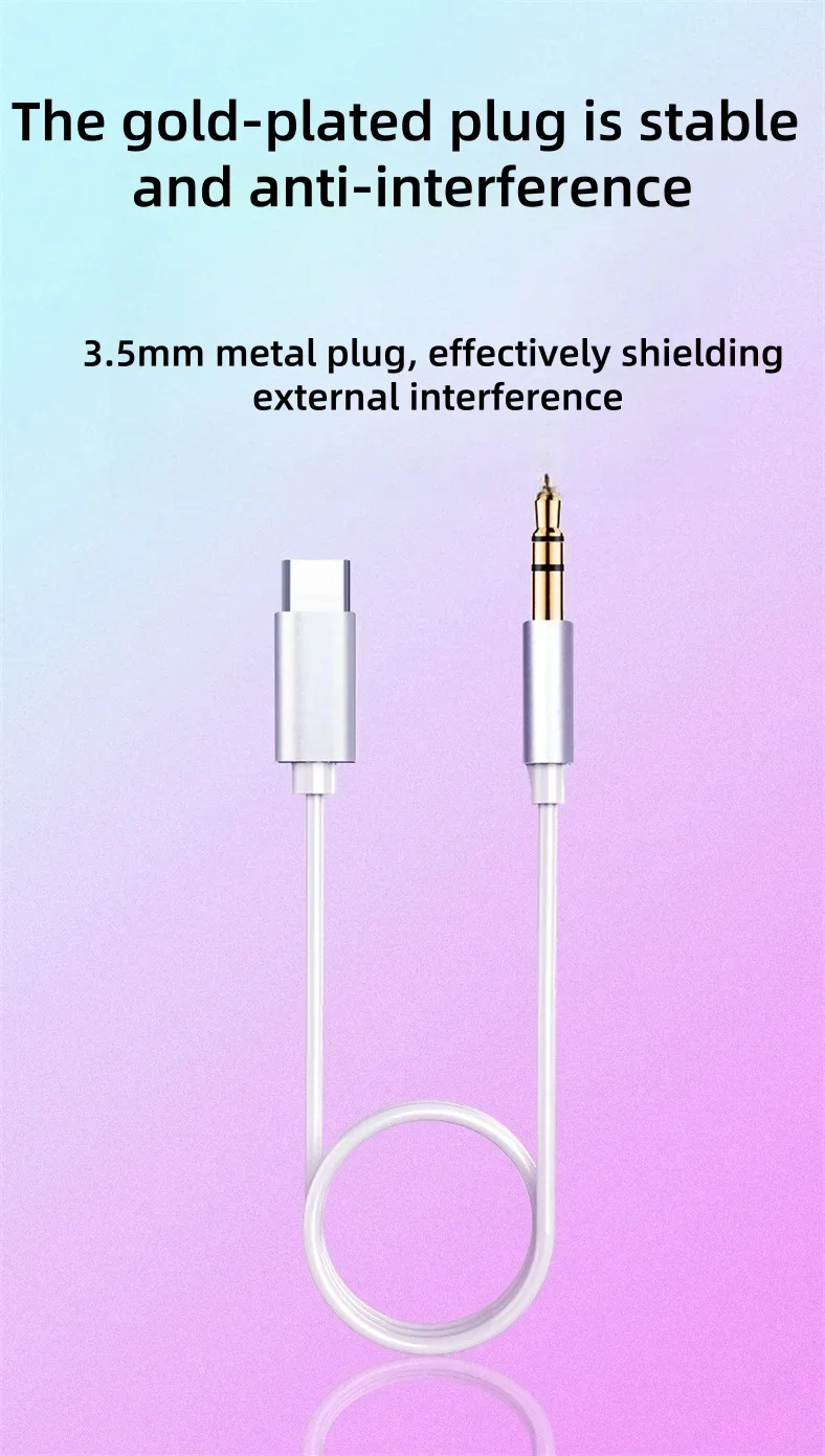 Аудіоперехідник XoKo AUX-002 Type-C - Jack 3.5 мм 1 м White (AUX-002-WH) - Зображення 7